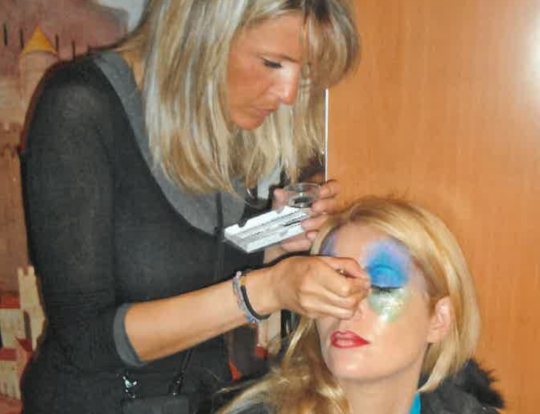 make-up artist backstage