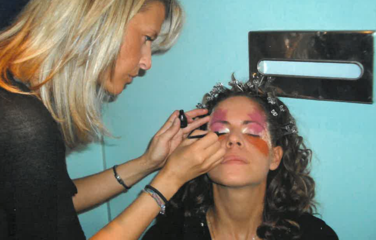 make-up artist backstage